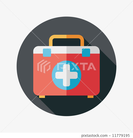 first aid kit flat icon with long shadow 11779195