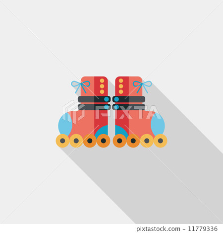 Roller skates flat icon with long shadow Roller skates flat icon with long shadow 11779336