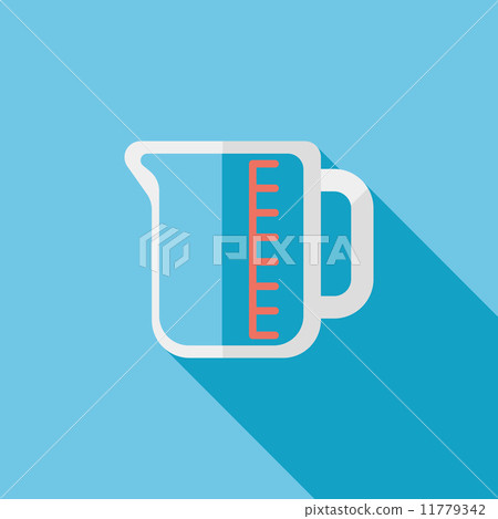 test tube flat icon with long shadow 11779342