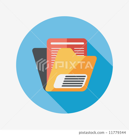 folder flat icon with long shadow,eps10 11779344