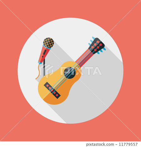 guitar flat icon with long shadow,eps10 guitar flat icon with long shadow,eps10 11779557