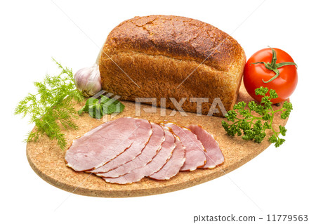 Ripe fresh ham with vegetables Ripe fresh ham with vegetables 11779563