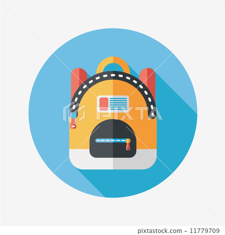 backpack flat icon with long shadow 11779709