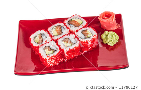 Tobiko Spicy Maki Sushi - Hot Roll with various type of Tobiko ( 11780127