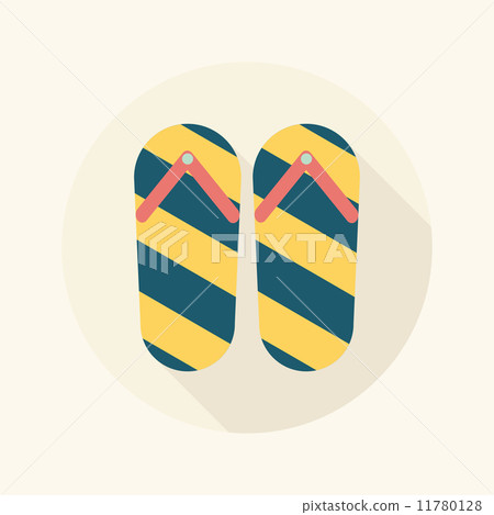 flip flop flat icon with long shadow flip flop flat icon with long shadow 11780128