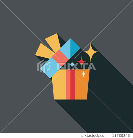 Gift flat icon with long shadow,eps10 Gift flat icon with long shadow,eps10 11780246