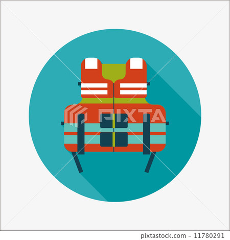 life vest flat icon with long shadow life vest flat icon with long shadow 11780291
