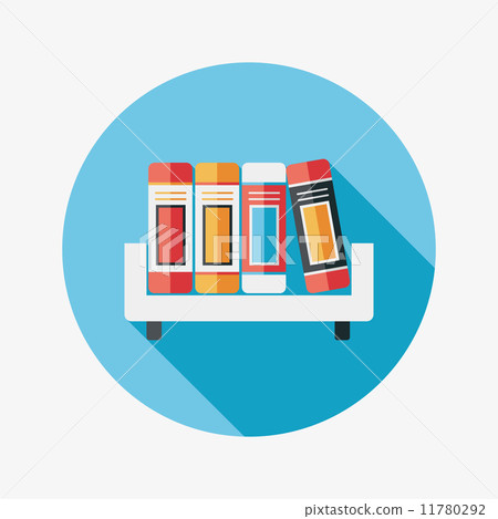 bookshelf flat icon with long shadow,eps10 bookshelf flat icon with long shadow,eps10 11780292