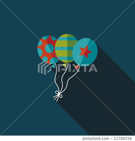 balloons flat icon with long shadow,eps10 balloons flat icon with long shadow,eps10 11780356