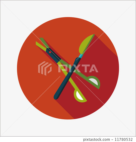 Surgical Instrument flat icon with long shadow 11780532