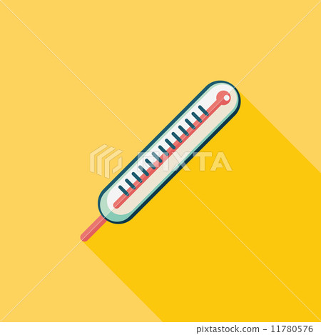 thermometer flat icon with long shadow thermometer flat icon with long shadow 11780576