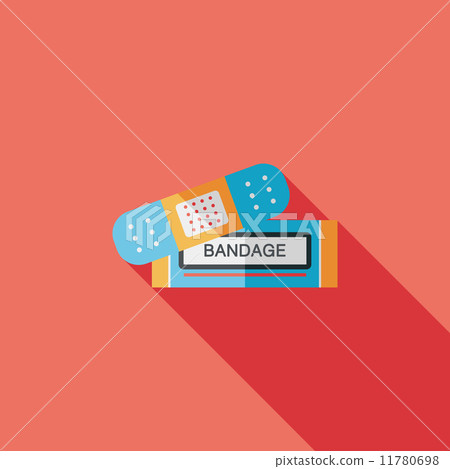 medical bandage flat icon with long shadow medical bandage flat icon with long shadow 11780698