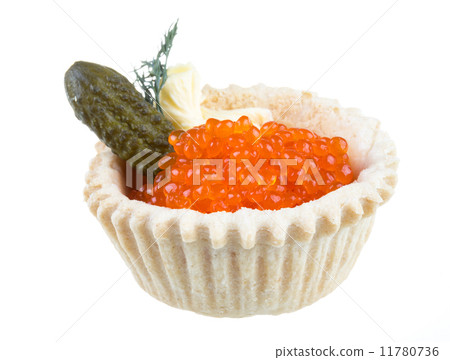 Canapes with red caviar Canapes with red caviar 11780736