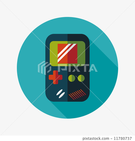 Handheld game flat icon with long shadow,eps 10 11780737