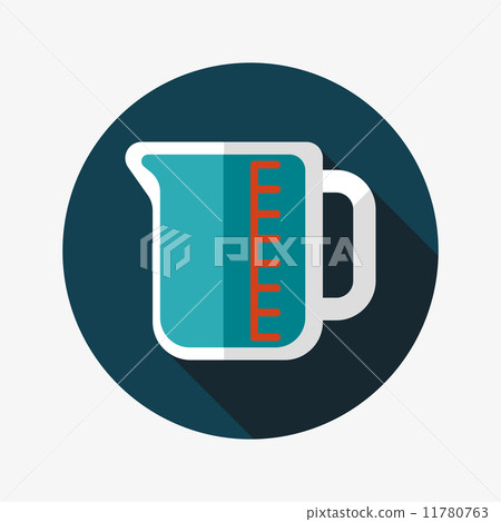 test tube flat icon with long shadow 11780763