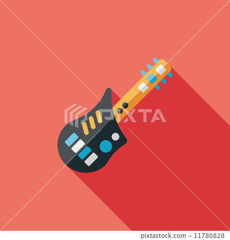 guitar flat icon with long shadow guitar flat icon with long shadow 11780828