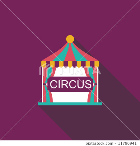 circus flat icon with long shadow 11780941