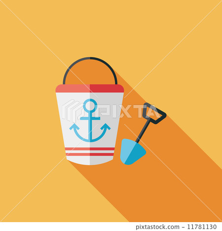 Toys for sand flat icon with long shadow,eps10 11781130