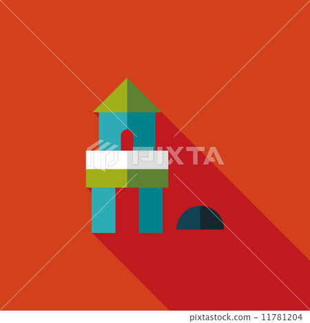 brick house flat icon with long shadow brick house flat icon with long shadow 11781204