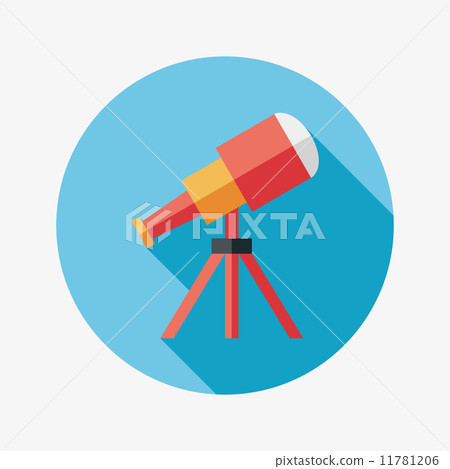 Telescope flat icon with long shadow,eps10 Telescope flat icon with long shadow,eps10 11781206