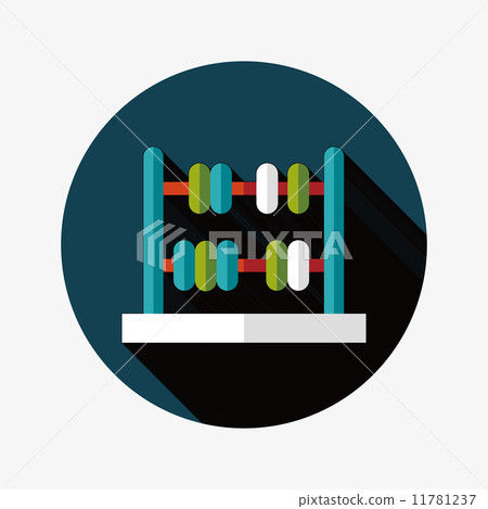 abacus calculation flat icon with long shadow abacus calculation flat icon with long shadow 11781237