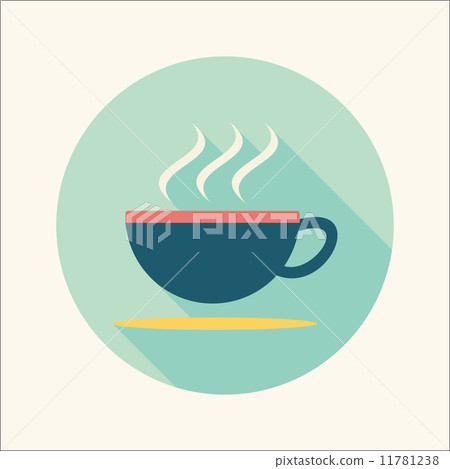 coffee flat icon with long shadow coffee flat icon with long shadow 11781238