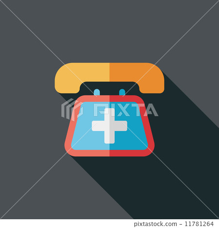 emergency call flat icon with long shadow 11781264