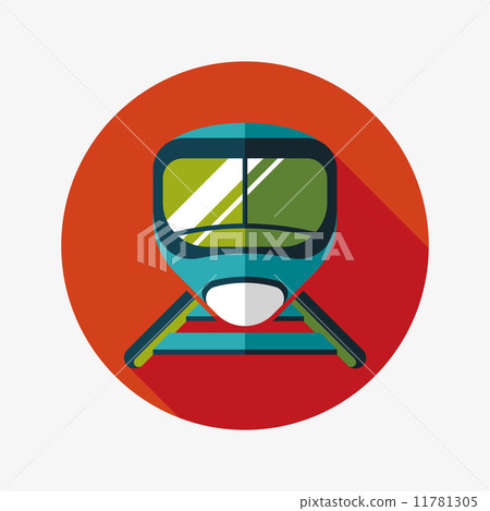 speed train flat icon with long shadow 11781305
