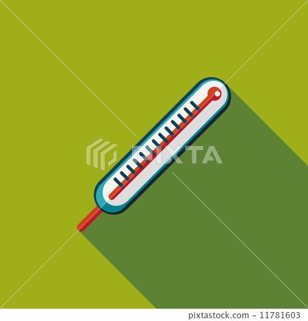 thermometer flat icon with long shadow thermometer flat icon with long shadow 11781603