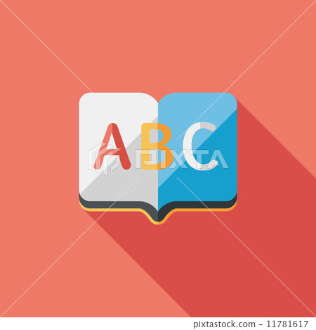 Dictionary book flat icon with long shadow,eps10 Dictionary book flat icon with long shadow,eps10 11781617