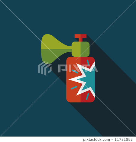 party horn flat icon with long shadow,eps10 11781892
