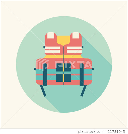life vest flat icon with long shadow life vest flat icon with long shadow 11781945