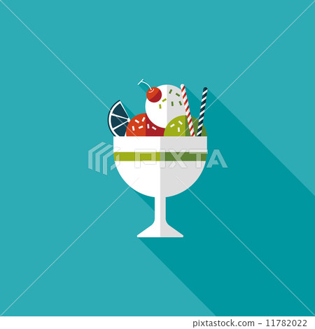 ice cream flat icon with long shadow,eps10 11782022
