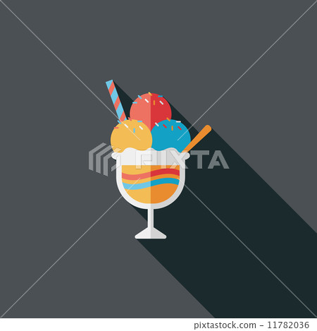 ice cream flat icon with long shadow,eps10 ice cream flat icon with long shadow,eps10 11782036