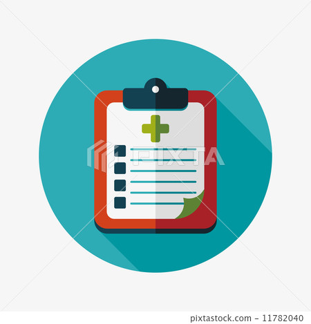 clinical record flat icon with long shadow clinical record flat icon with long shadow 11782040