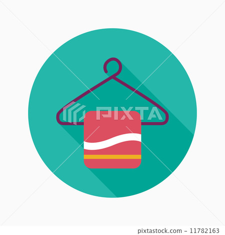 TOWEL HANGER flat icon with long shadow 11782163
