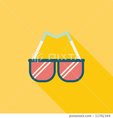 Sunglasses flat icon with long shadow Sunglasses flat icon with long shadow 11782169