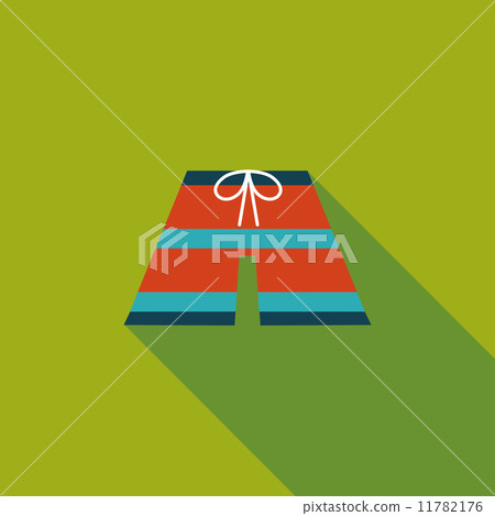 Beach pants flat icon with long shadow 11782176