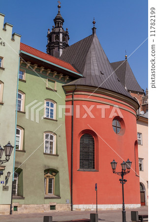 Buildings on small square in old town of Krakow 11782199
