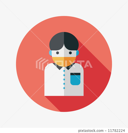 Patient flat icon with long shadow - Stock Illustration [11782224] - PIXTA