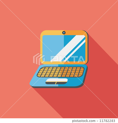 laptop flat icon with long shadow,eps10 laptop flat icon with long shadow,eps10 11782283