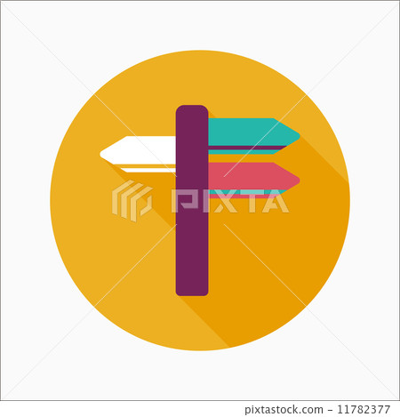 Signpost flat icon with long shadow Signpost flat icon with long shadow 11782377