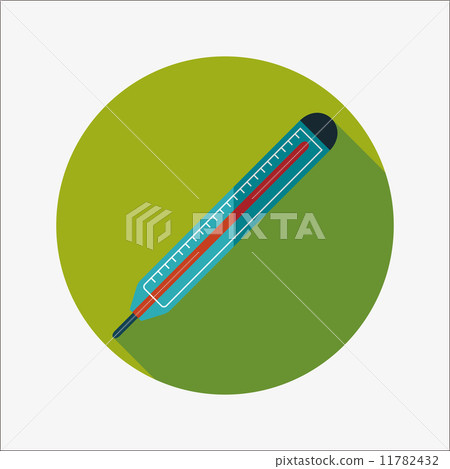 thermometer flat icon with long shadow thermometer flat icon with long shadow 11782432