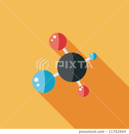 Molecule flat icon with long shadow Molecule flat icon with long shadow 11782604