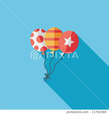balloons flat icon with long shadow,eps10 balloons flat icon with long shadow,eps10 11782860