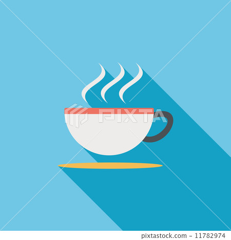 coffee flat icon with long shadow coffee flat icon with long shadow 11782974