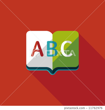 Dictionary book flat icon with long shadow,eps10 Dictionary book flat icon with long shadow,eps10 11782976