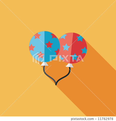 balloons flat icon with long shadow,eps10 balloons flat icon with long shadow,eps10 11782978
