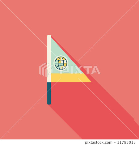 Flag flat icon with long shadow Flag flat icon with long shadow 11783013