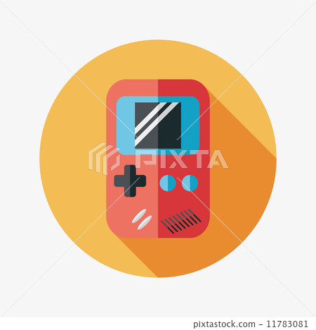 Handheld game flat icon with long shadow,eps 10 Handheld game flat icon with long shadow,eps 10 11783081